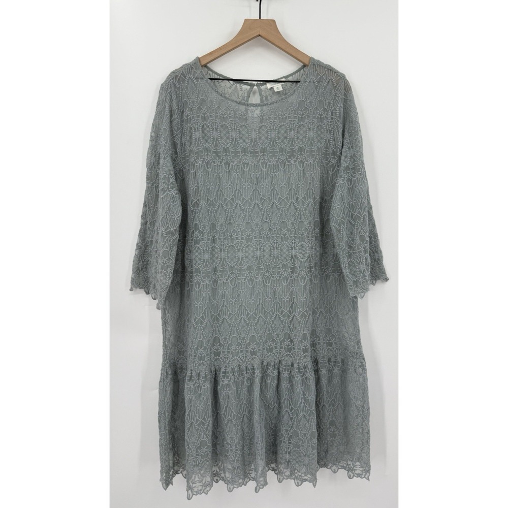 Sundance Gray Lace Dress